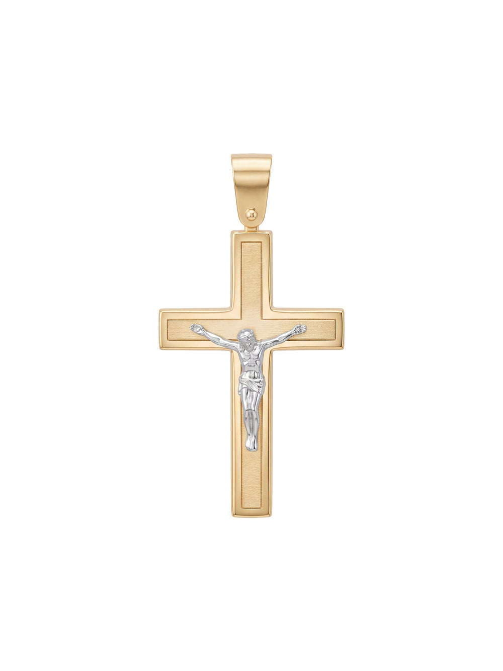 Dije Crucifijo Combinado 32 mm Oro 14k