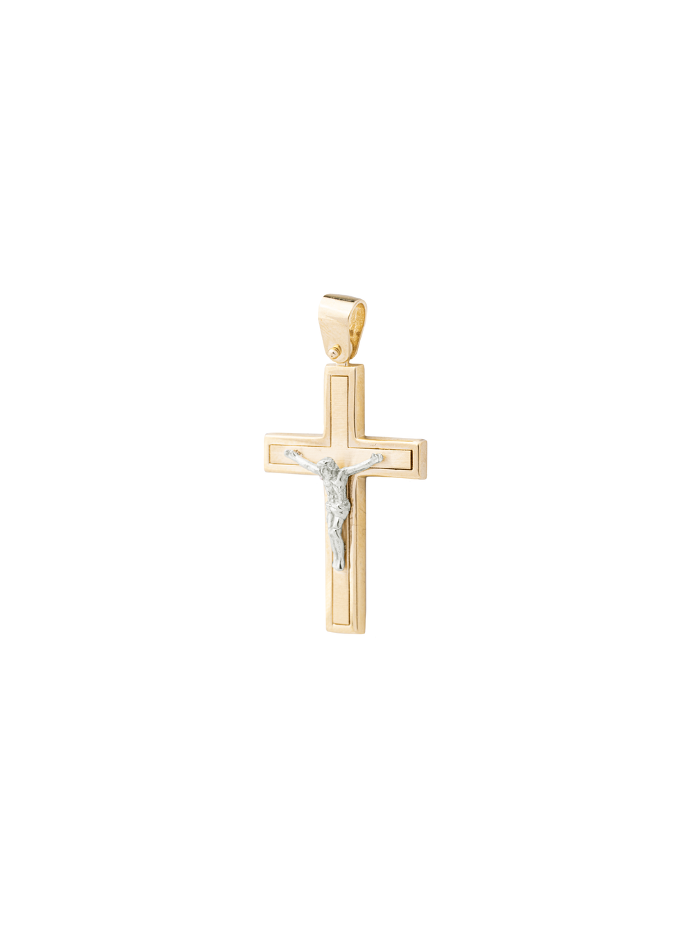 Dije Crucifijo Combinado 32 mm Oro 14k