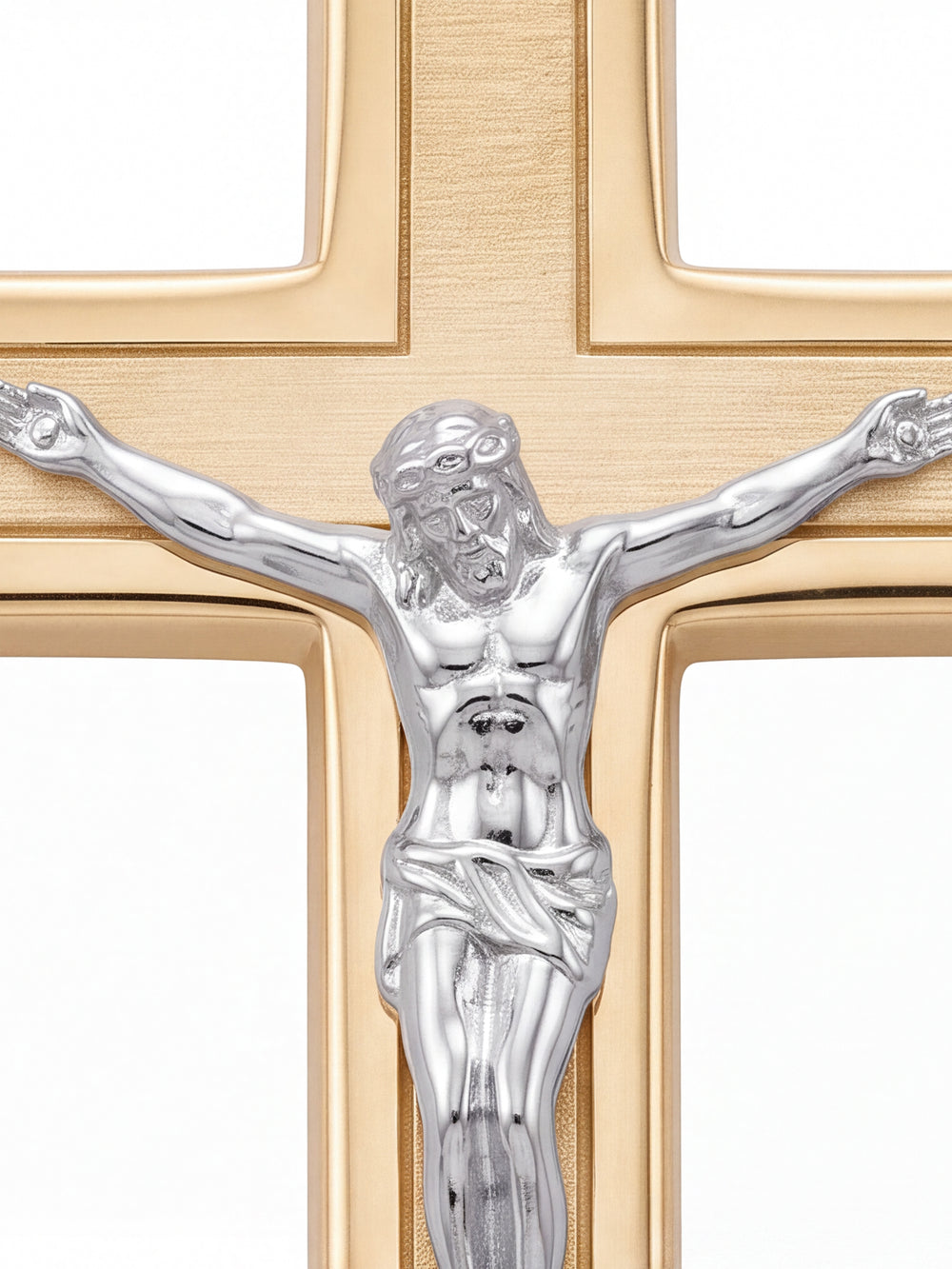 Dije Crucifijo Combinado 32 mm Oro 14k