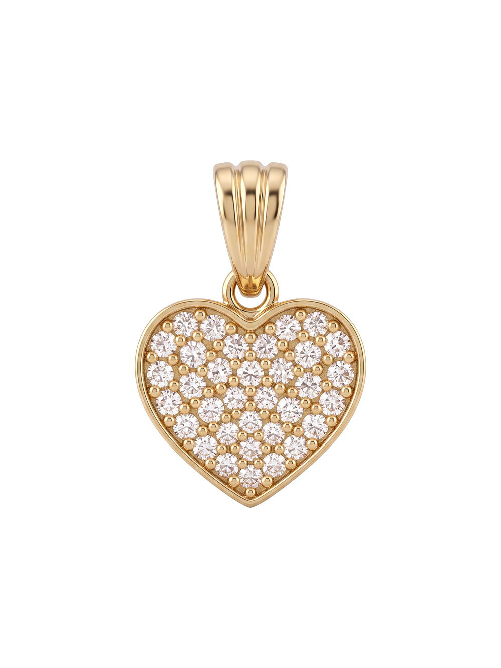 Dije Corazon Zirconias Oro 14k