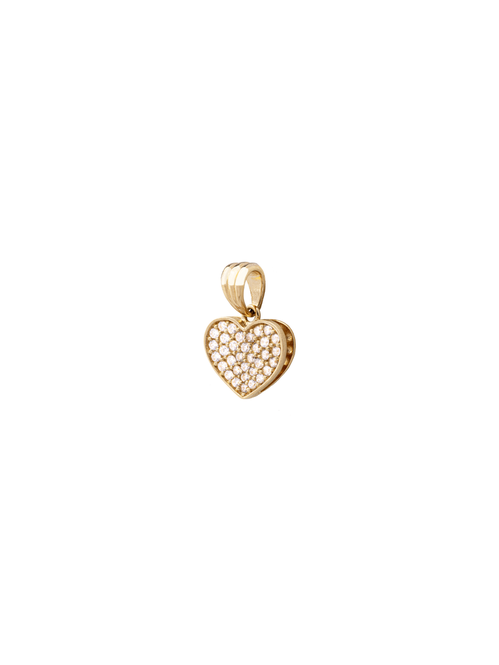 Dije Corazon Zirconias Oro 14k