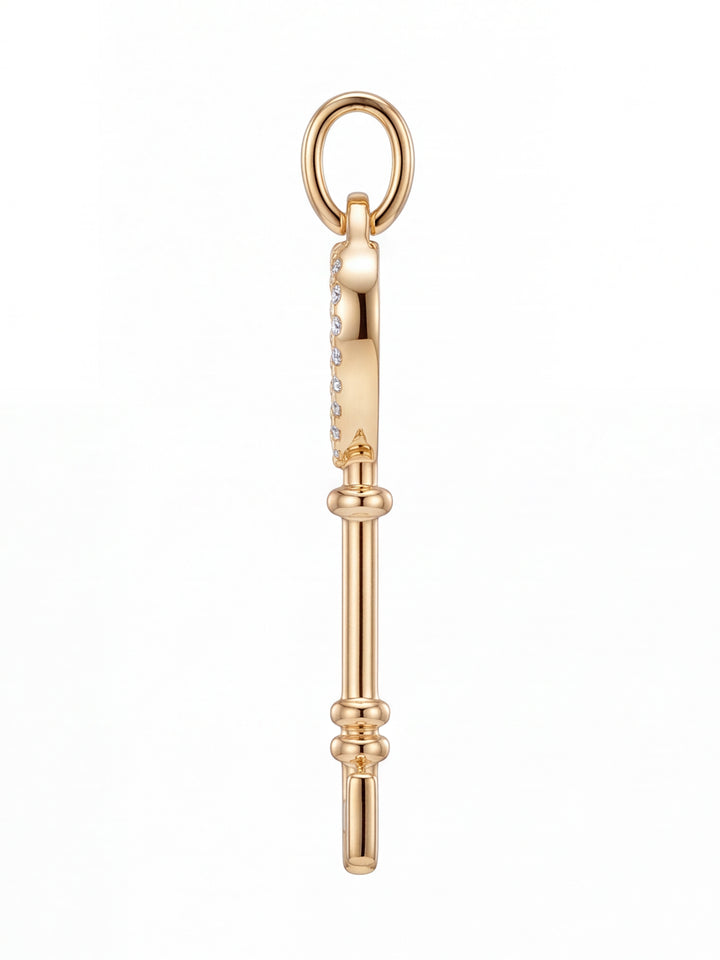 Dije Llave Corazon Oro 14k