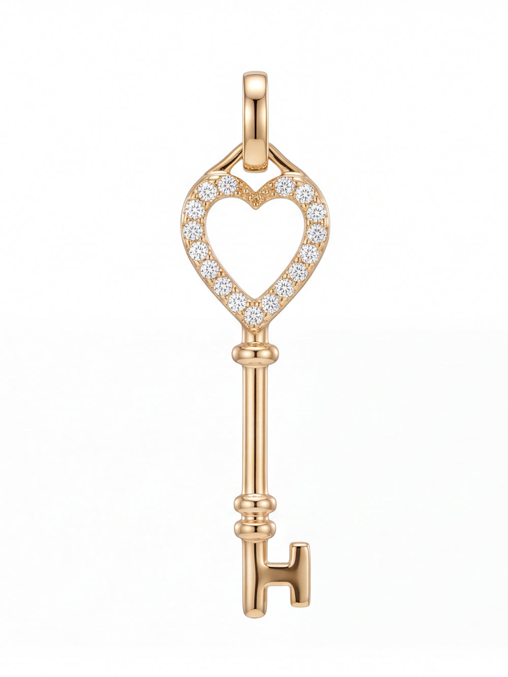 Dije Llave Corazon Oro 14k