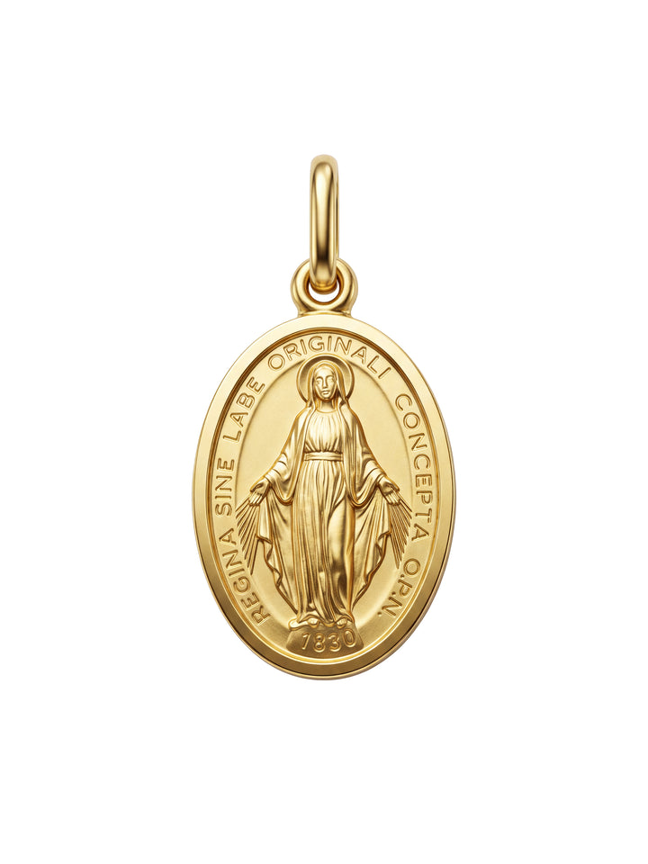 Dije Virgen Milagrosa 17 mm Oro 14k