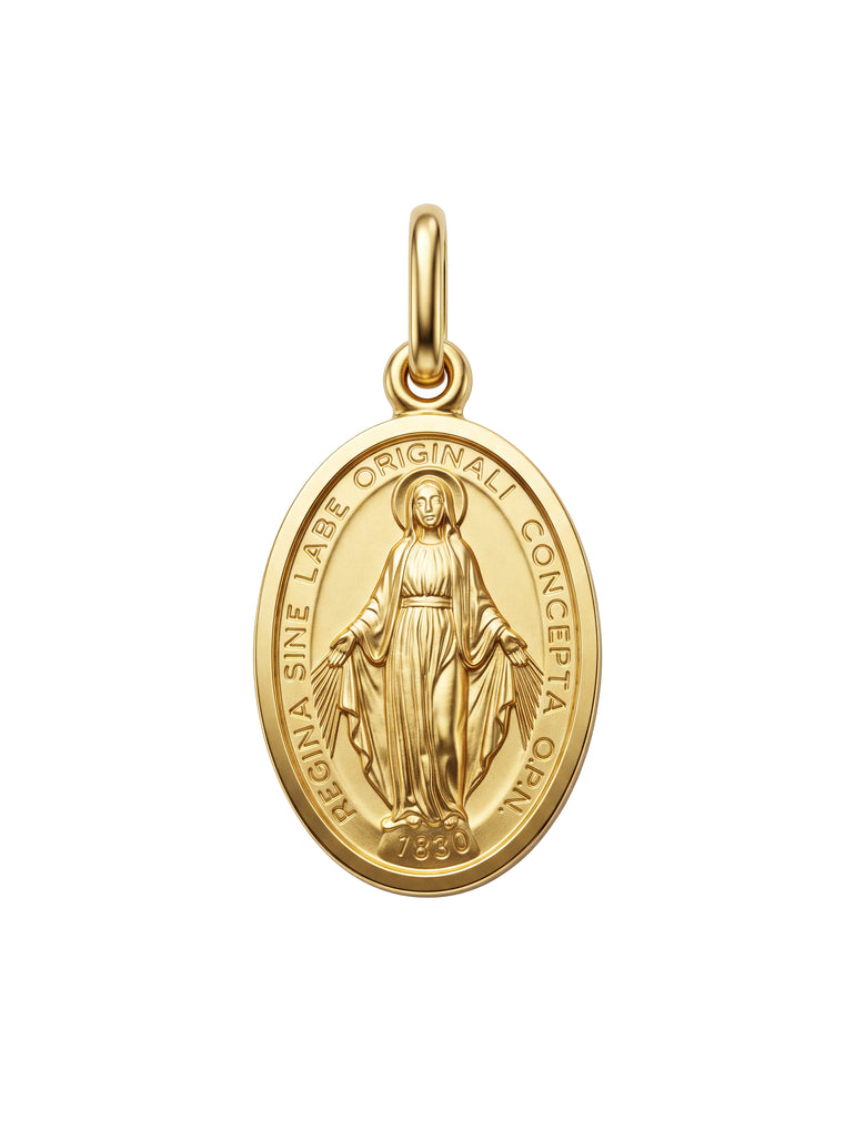 Dije Virgen Milagrosa 17 mm Oro 14k