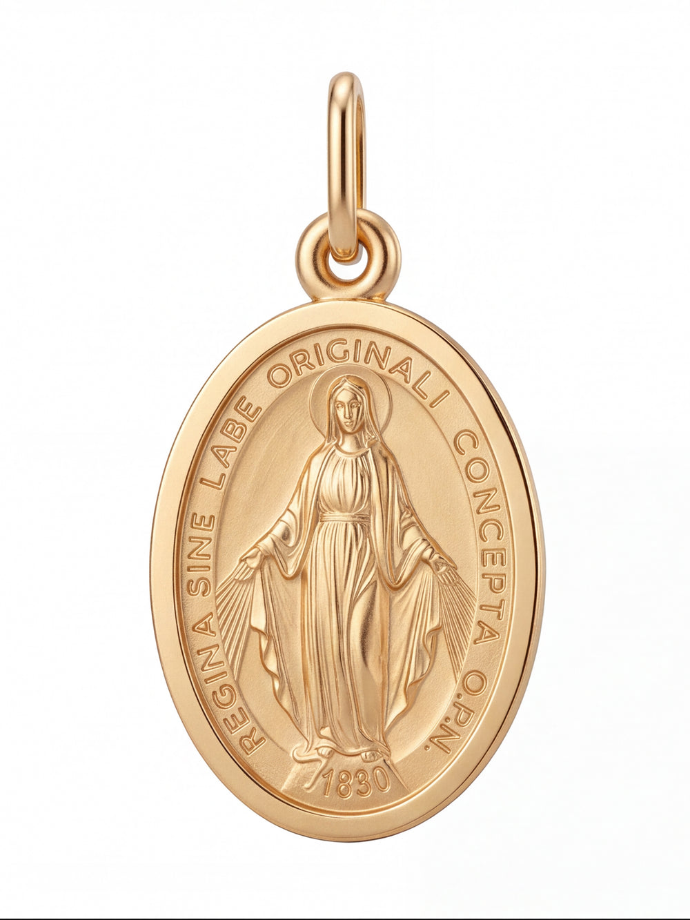Dije Virgen Milagrosa 21 mm Oro 14k