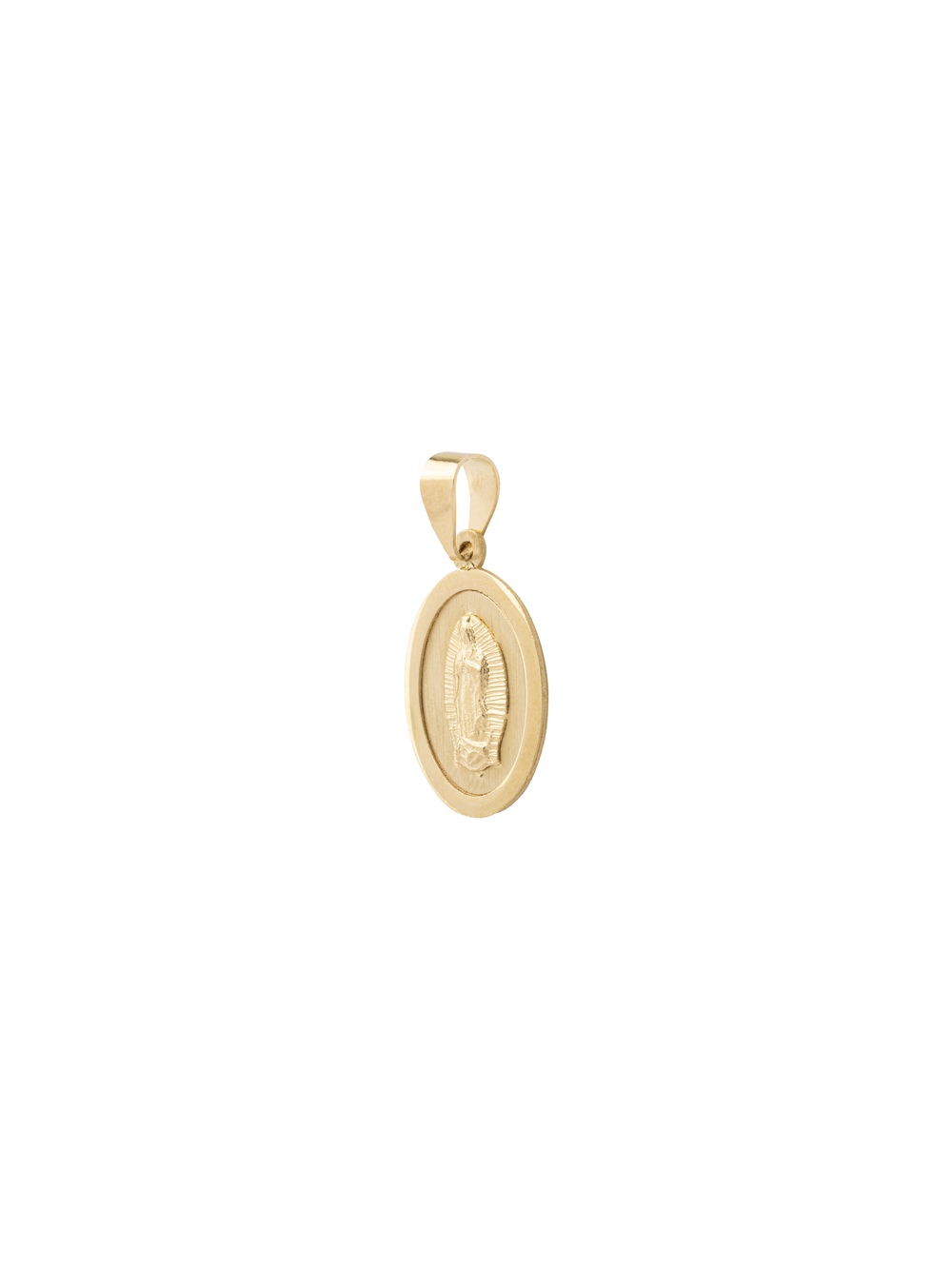 Dije Virgen Ovalada 13 mm Oro 14k