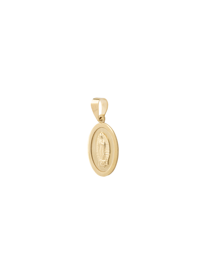 Dije Virgen Ovalada 13 mm Oro 14k