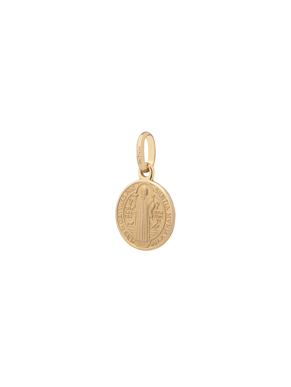 Dije Redondo San Benito 15 mm Oro 14k