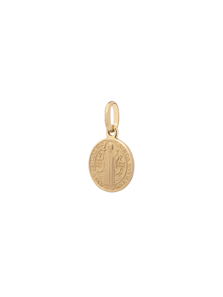 Dije Redondo San Benito 15 mm Oro 14k