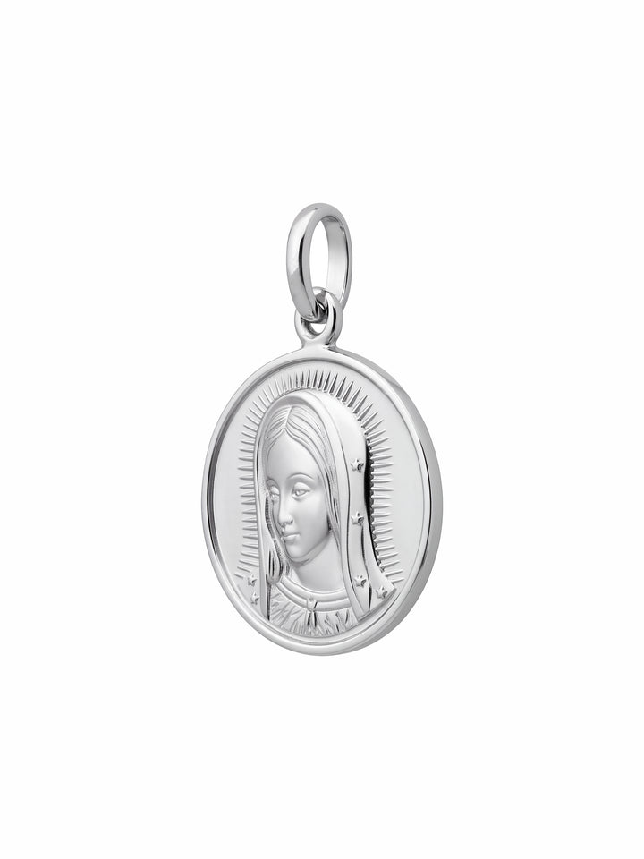 Dije Circular Virgen de Guadalupe 20 mm Oro 14k