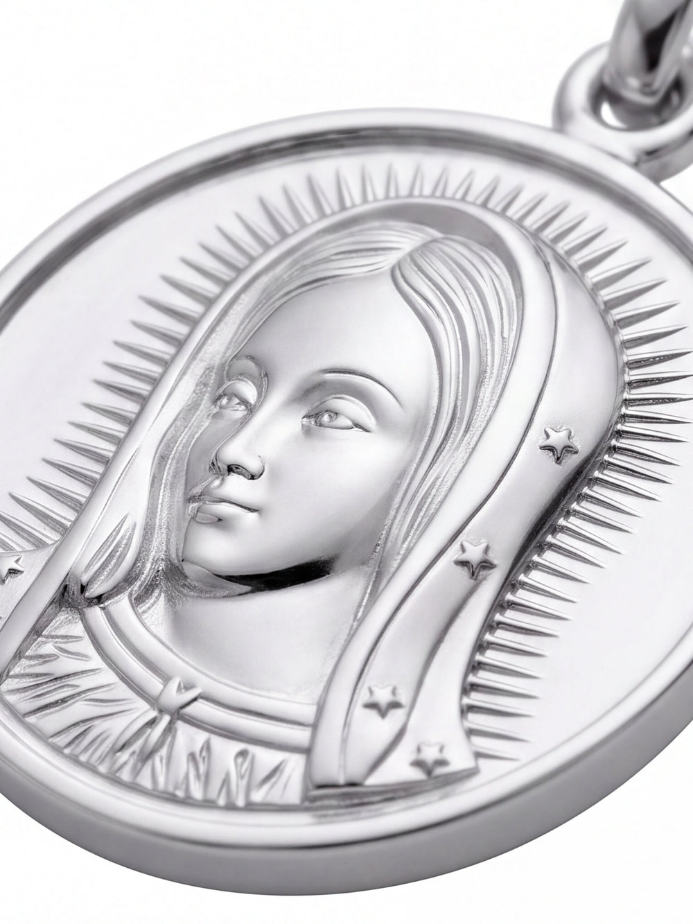 Dije Circular Virgen de Guadalupe 20 mm Oro 14k