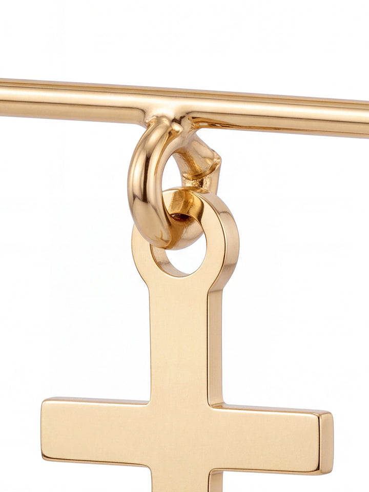 Segurito Con Dije Cruz Oro 14k