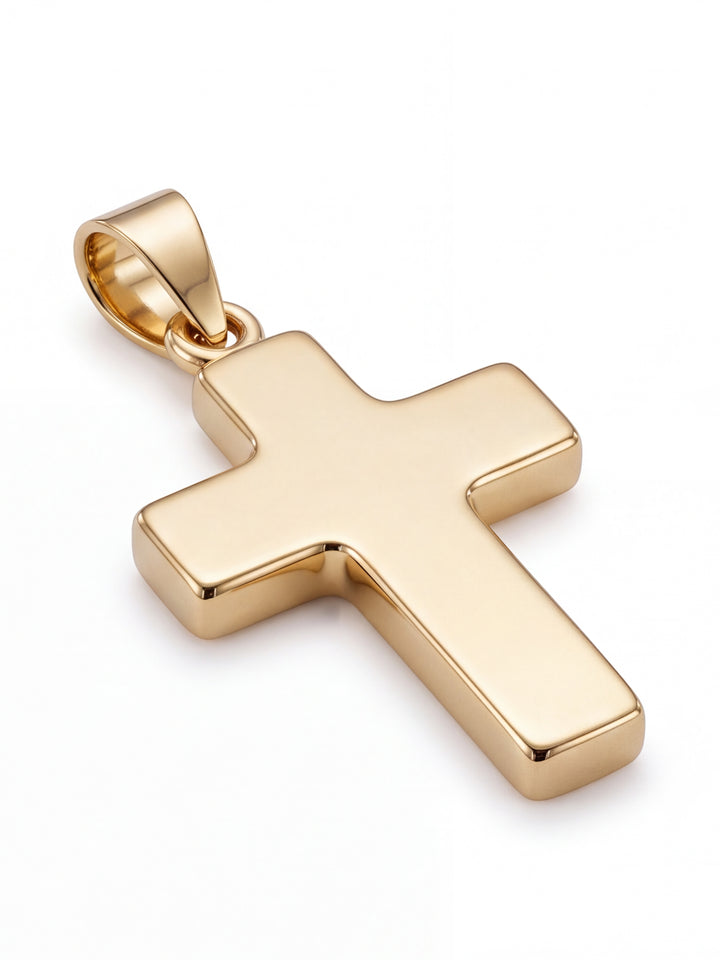 Dije Cruz Plana Lisa Oro 10k