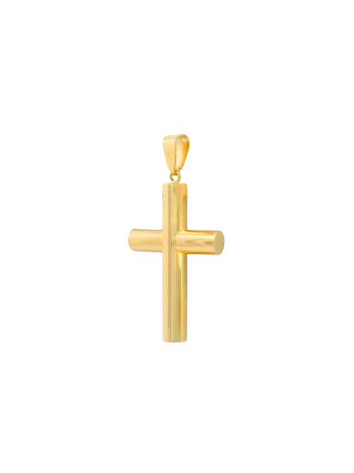 Dije Cruz Tubo Oro 14k