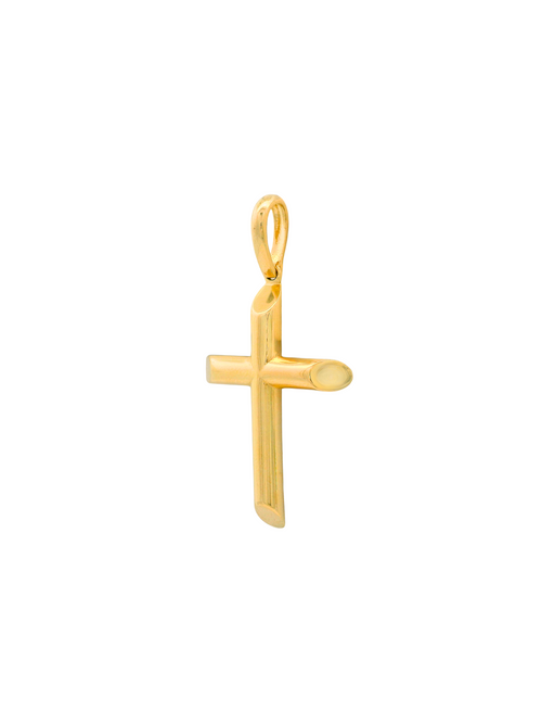 Dije Cruz Con Borde Oro 14k