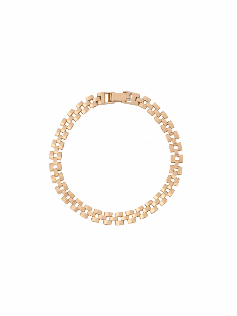 Pulsera Tipo Cadena Reloj Oro 14k