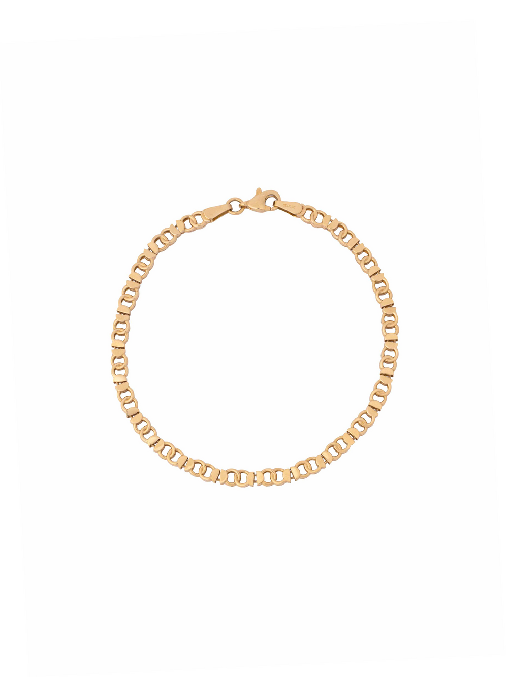 Pulsera Eslabones Enlazados 5 mm Oro 14k