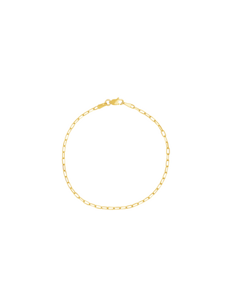 Pulsera Con Mini Eslabones 4 mm Oro 14k