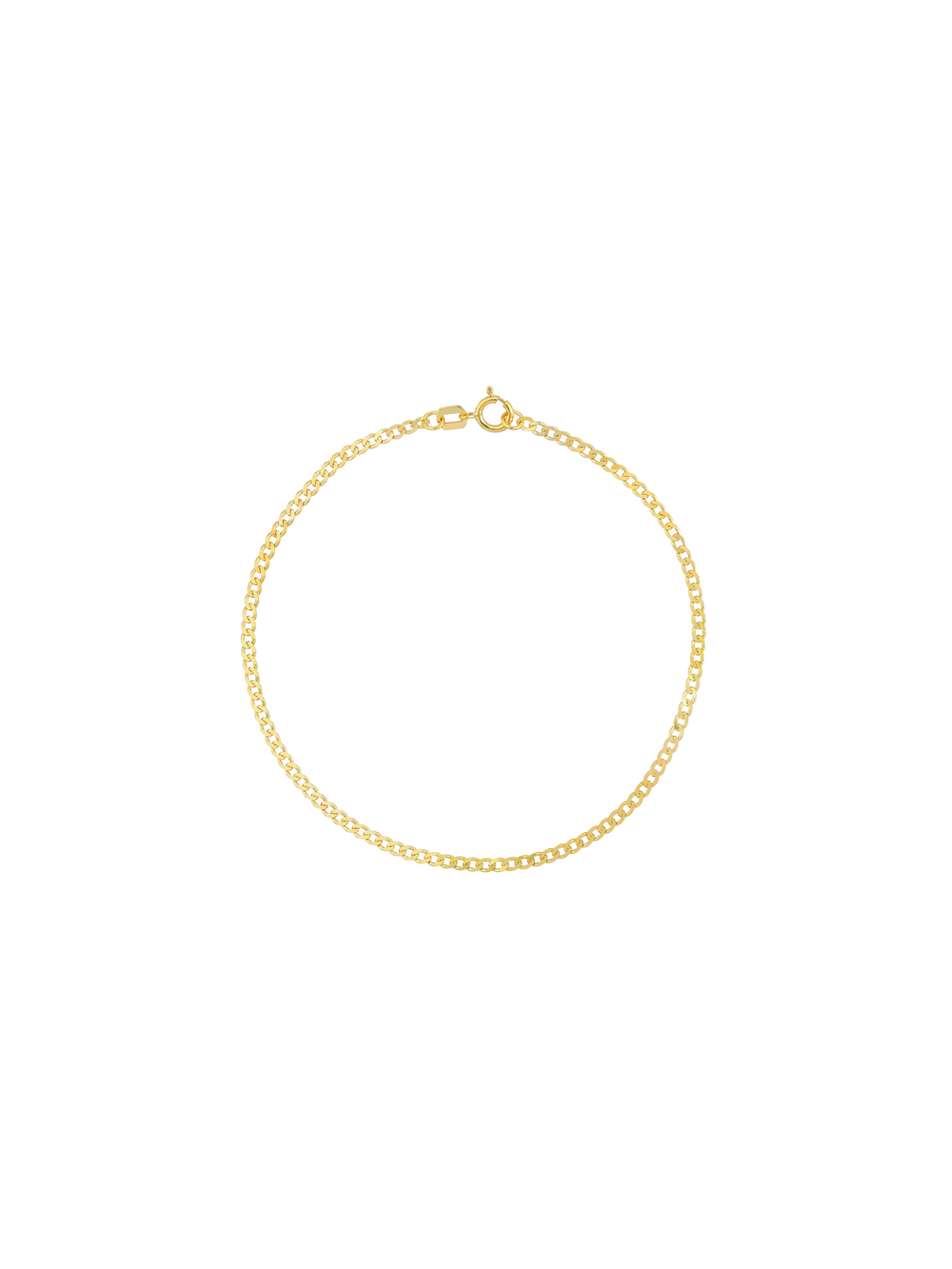 Pulsera Eslabones Planchados 1.9 mm Oro 14k