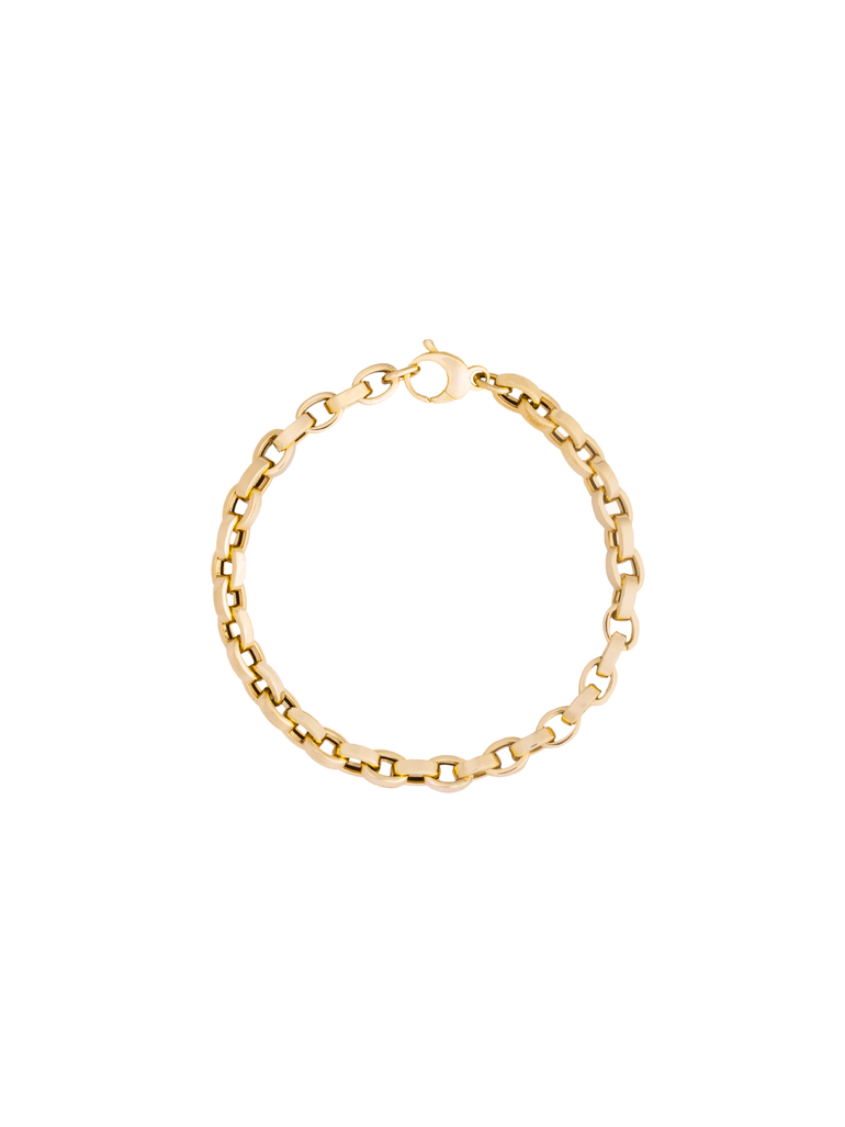 Pulsera Eslabon Ovalado 5 mm Oro 14k