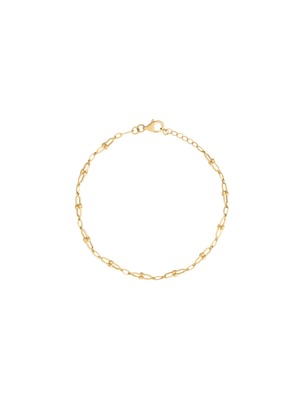 Pulsera Eslabon Forma U Oro 14k