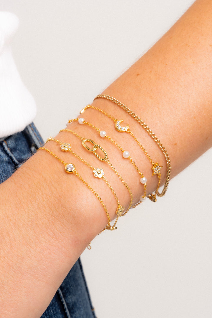 Pulsera Dorada Eslabon 3 mm