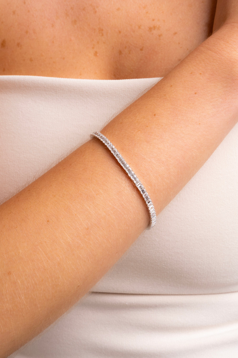 Pulsera Tennis Baguette 8 Ct Diamantes Lab Grown