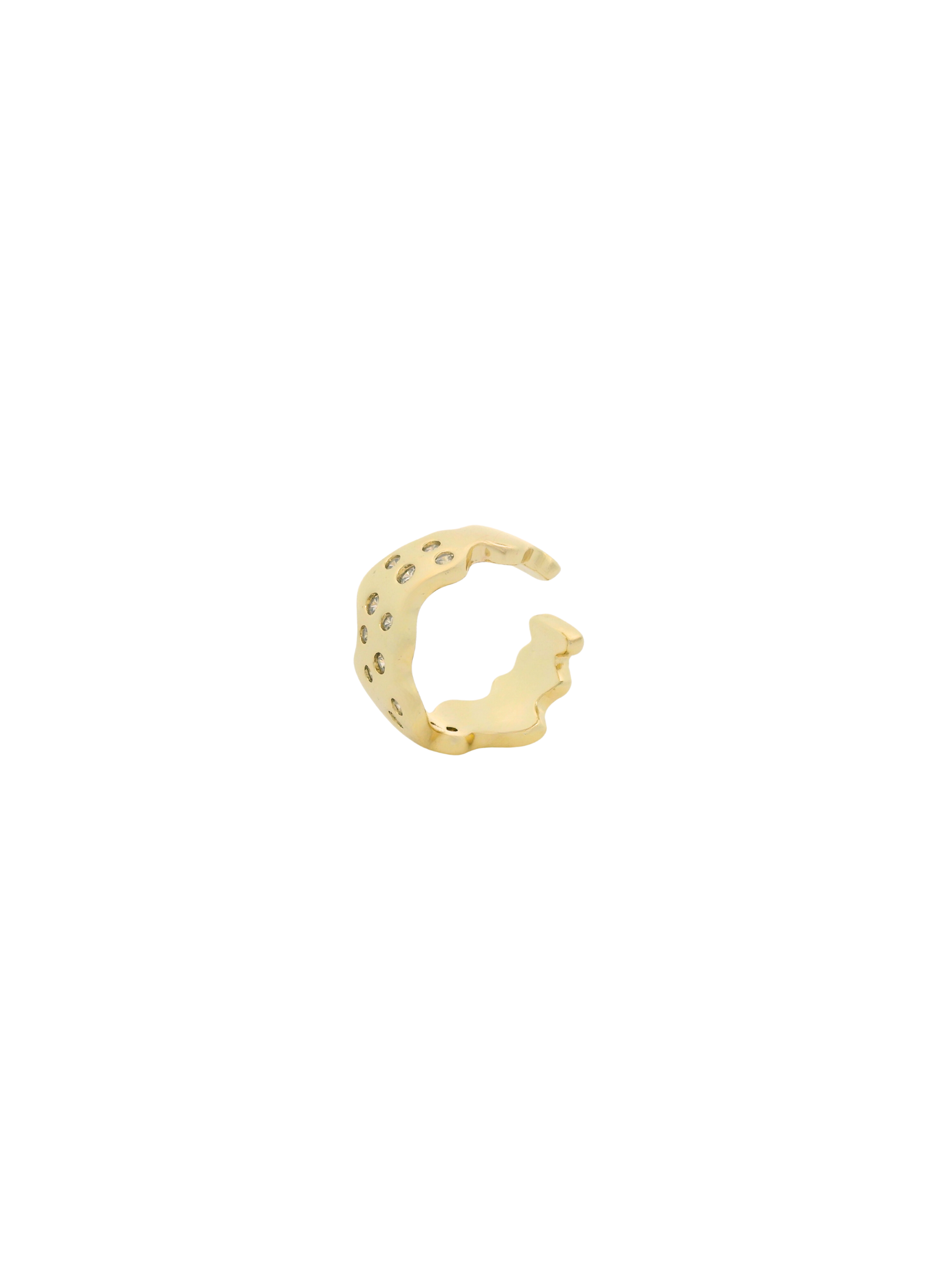 Ear Cuff Chunky Irregular Zirconias