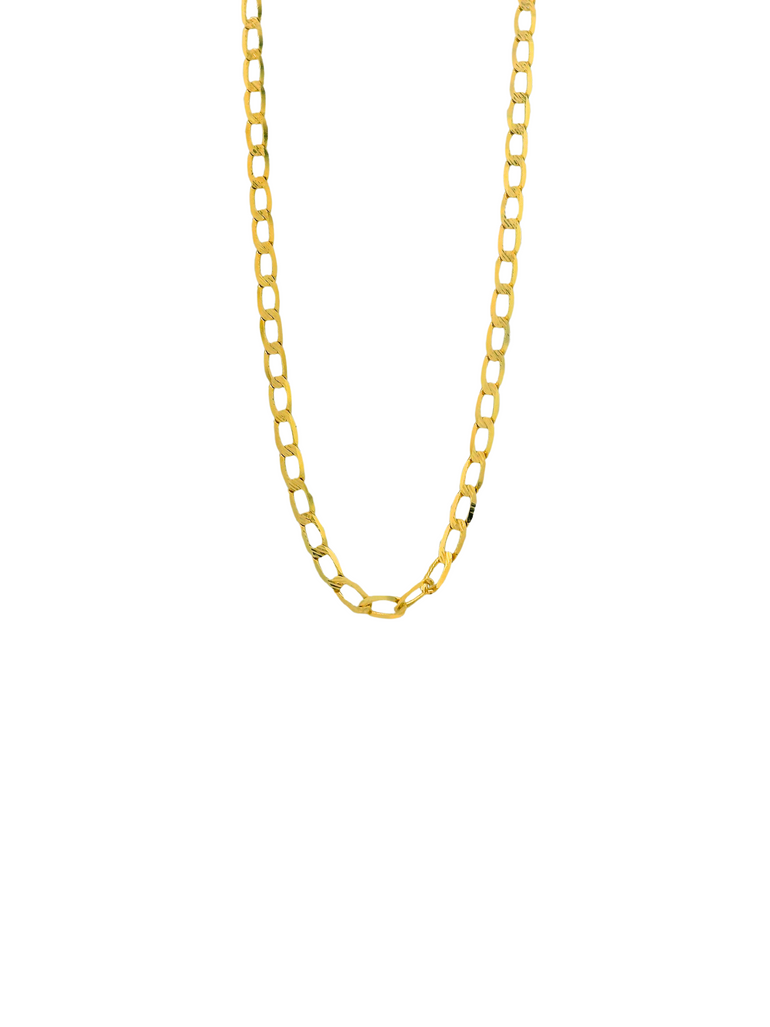 Cadena Eslabones Planchados 2 mm Oro 14k