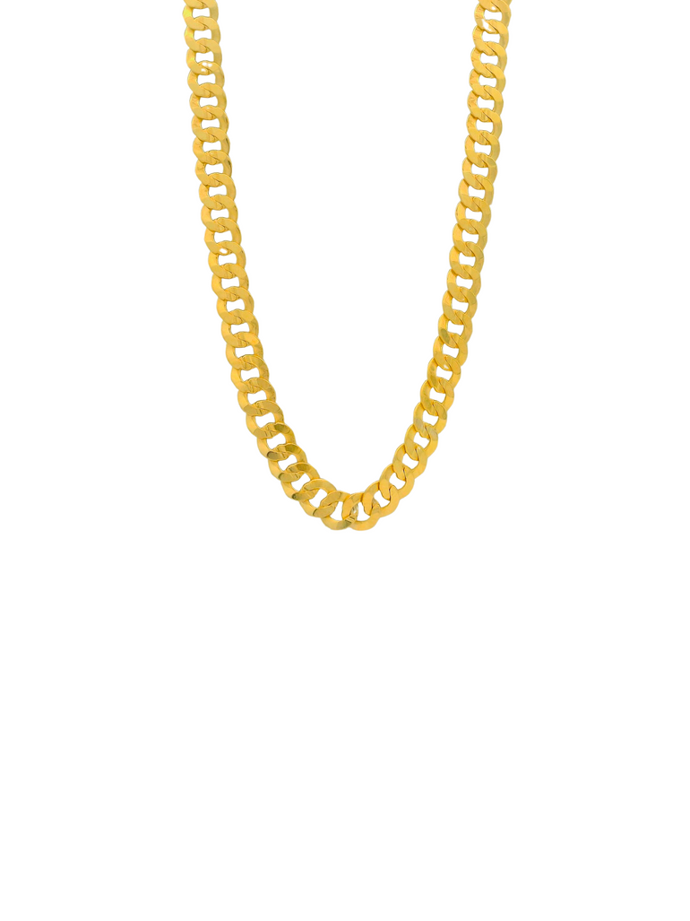 Collar Eslabones Ovalados Planchados Oro 14k