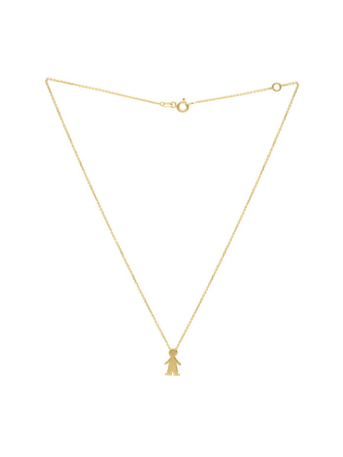 Collar Con Dije Niños Oro 14k