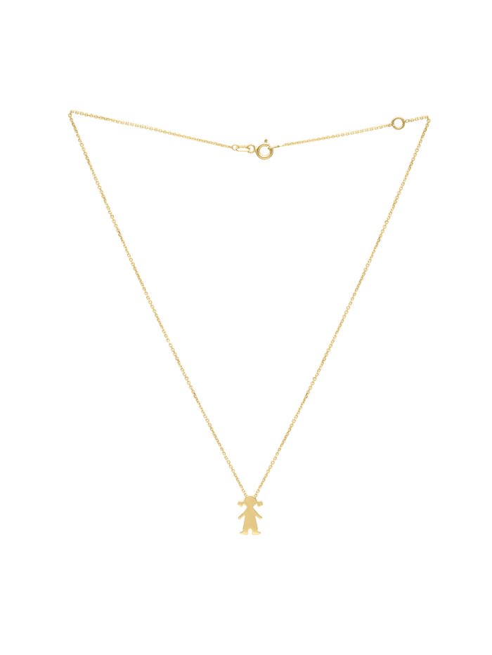 Collar Con Dije Niños Oro 14k