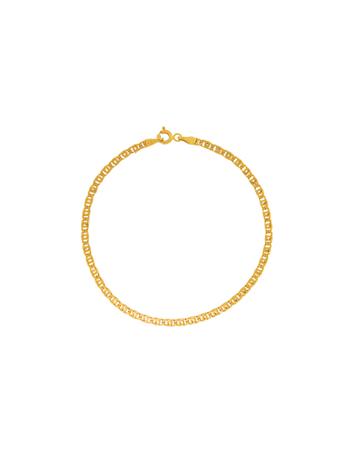 Pulsera Eslabones Enlazados 2.5 mm Oro 14k