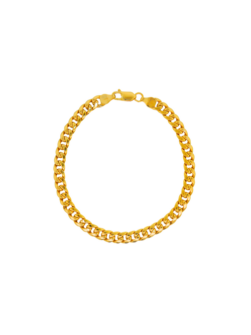 Pulsera Cubana 5 mm Oro 14k