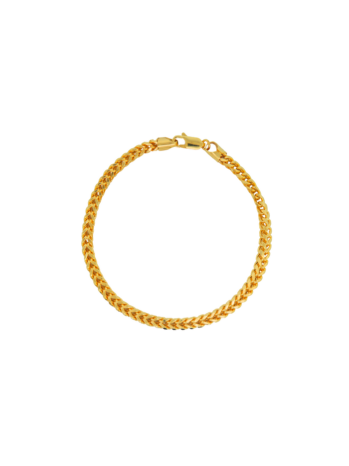 Pulsera Tipo Espiga Oro 14k