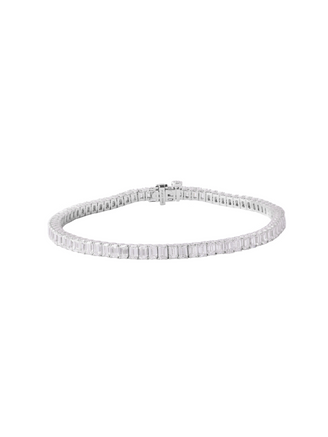 Pulsera Tennis Baguette 8 Ct Diamantes Lab Grown