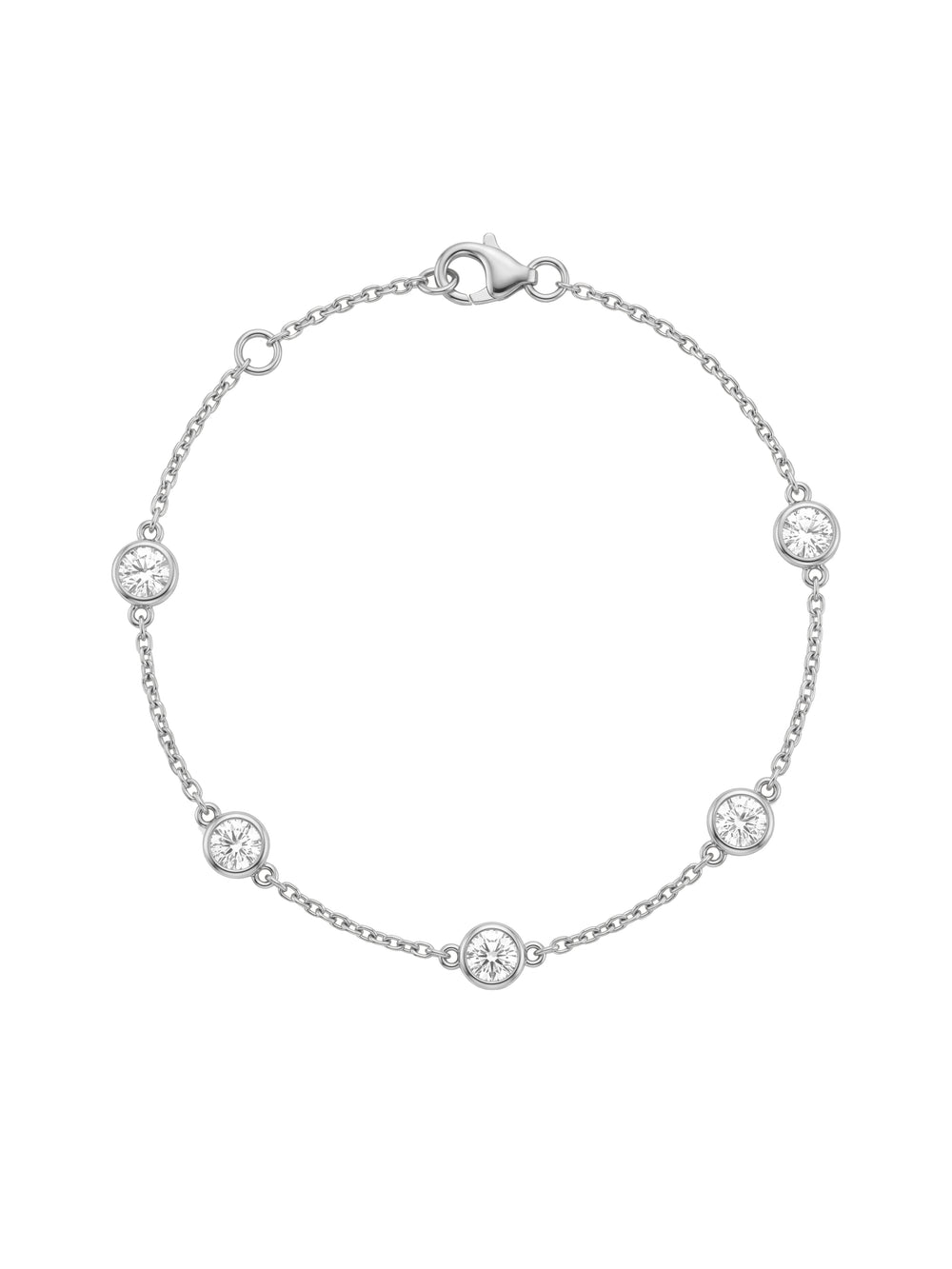 Pulsera Diamantes En Bisel Lab-Grown 1 Ct