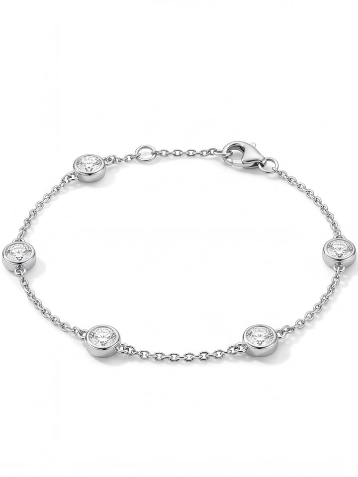 Pulsera Diamantes En Bisel Lab-Grown 1 Ct