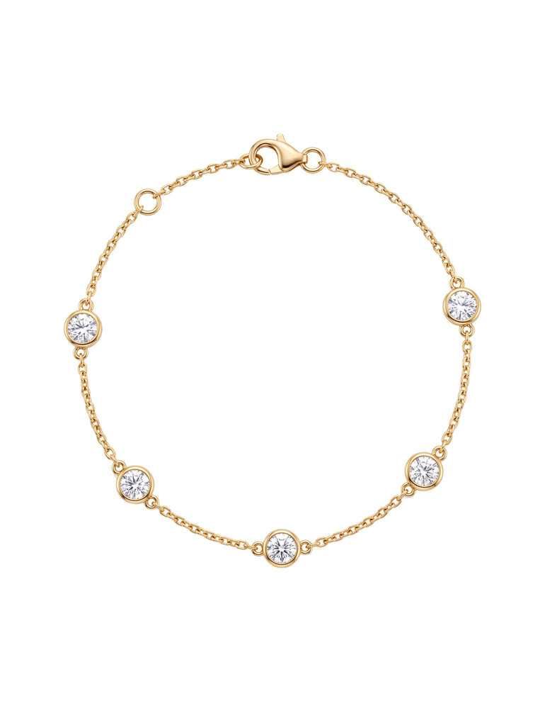 Pulsera Diamantes En Bisel Lab-Grown 1 Ct