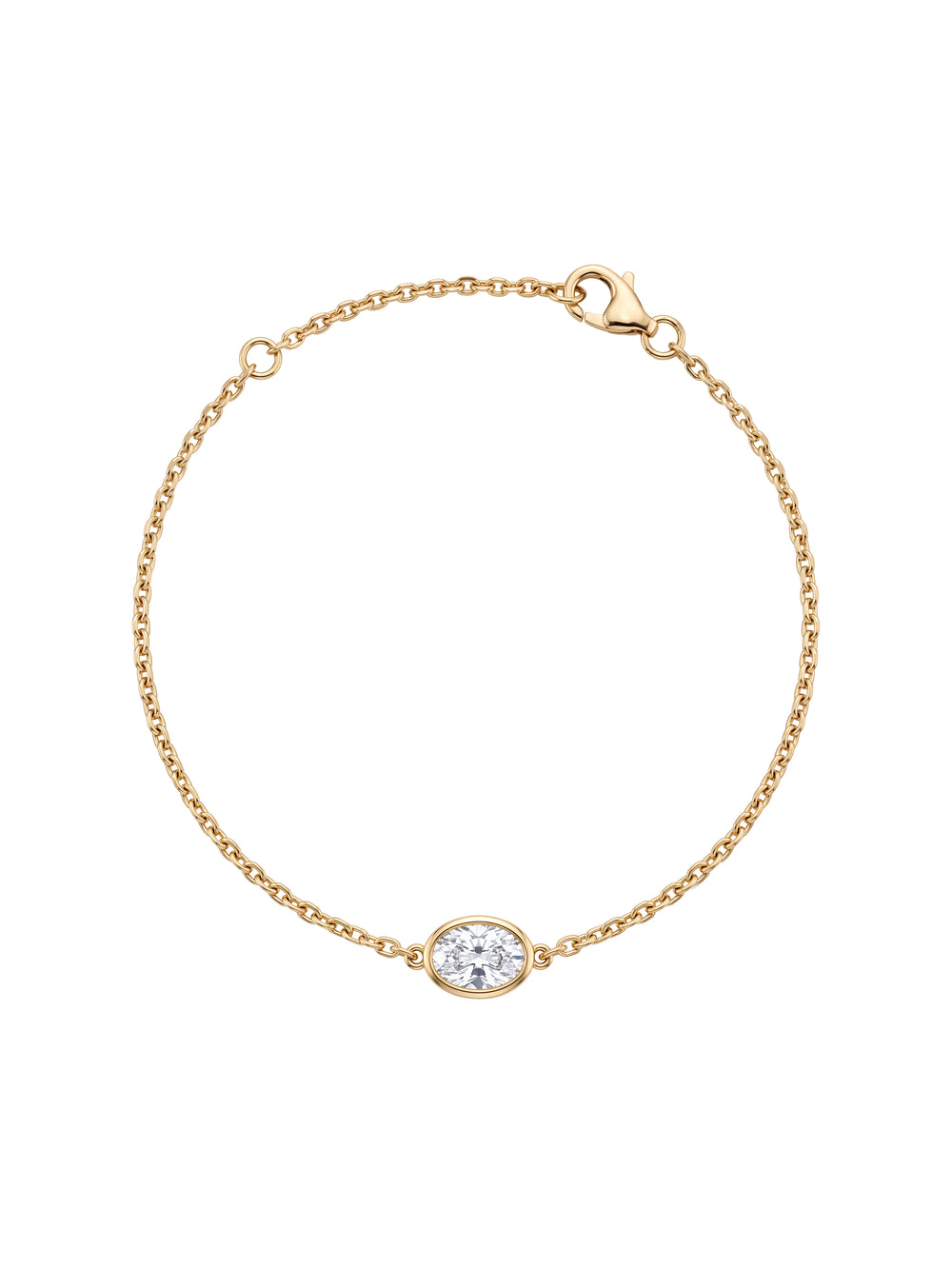 Pulsera Diamante Lab-Grown Solitario Corte Oval 0.7 Ct