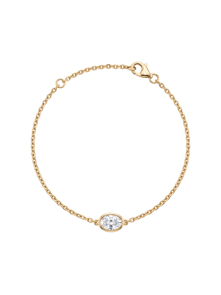 Pulsera Diamante Lab-Grown Solitario Corte Oval 0.7 Ct