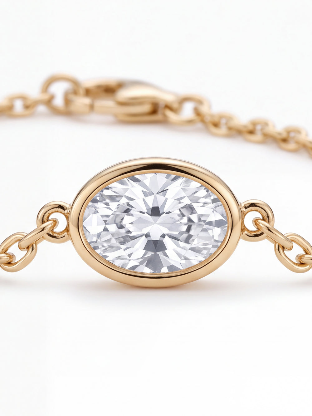 Pulsera Diamante Lab-Grown Solitario Corte Oval 0.7 Ct