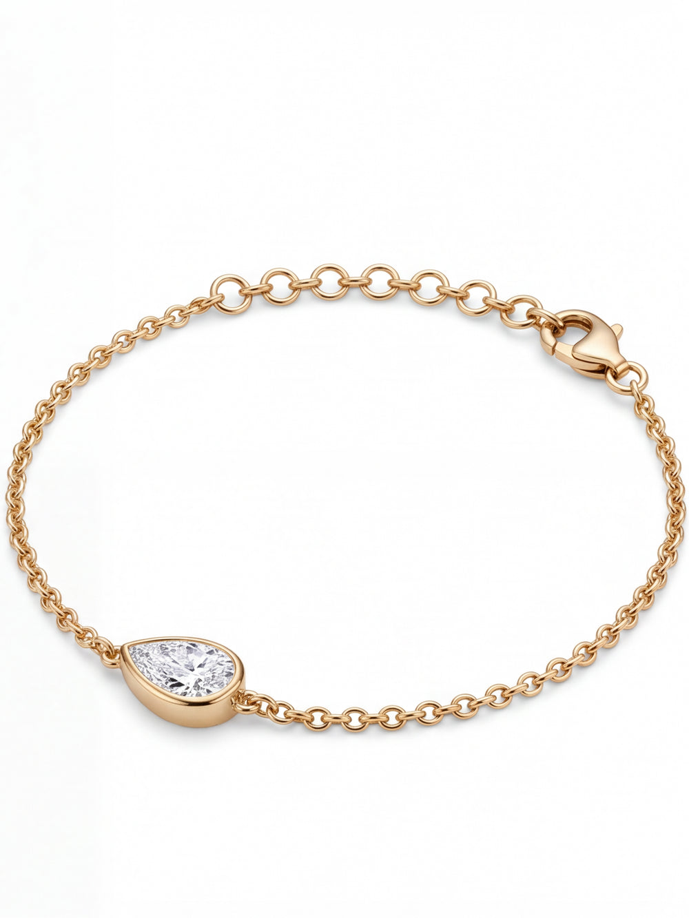 Pulsera Diamante Lab-Grown Solitario Corte Pera 0.7 Ct