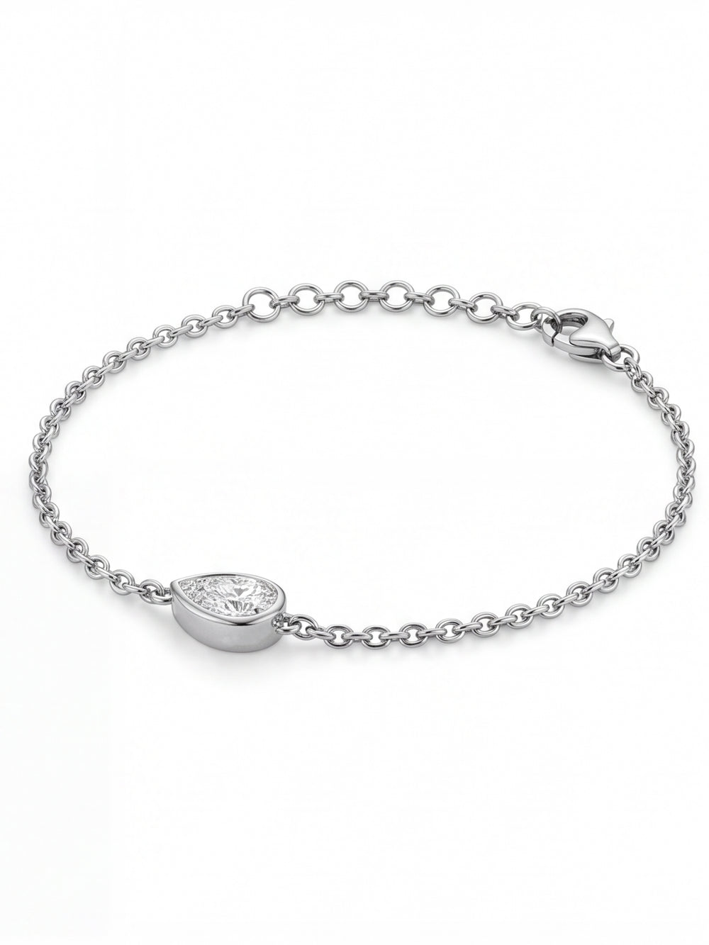 Pulsera Diamante Lab-Grown Solitario Corte Pera 0.7 Ct