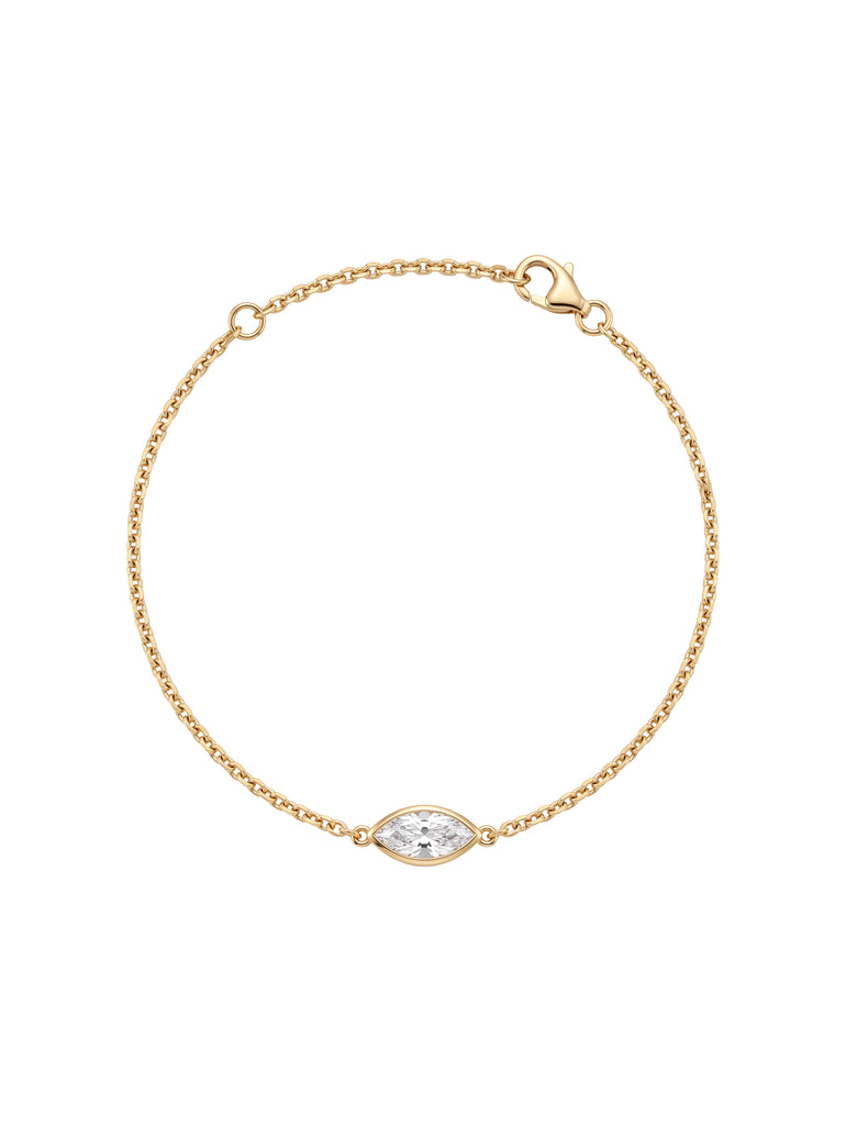 Pulsera Diamante Lab-Grown Solitario Corte Marquesa 0.7 Ct
