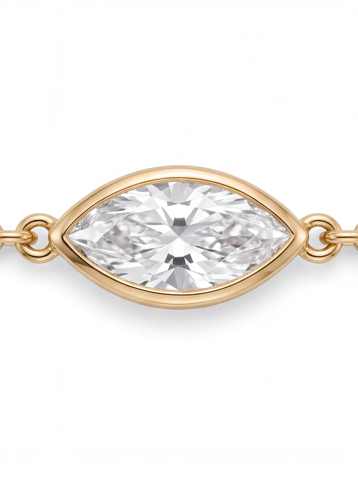 Pulsera Diamante Lab-Grown Solitario Corte Marquesa 0.7 Ct