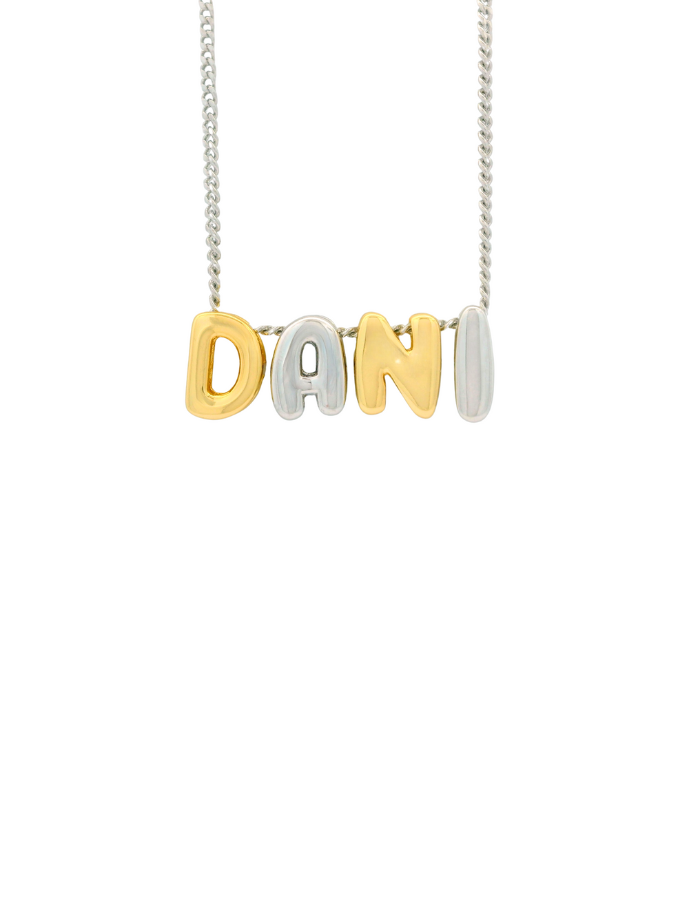 Personaliza Tu Collar Con Inicial Mini Bubble Combinado
