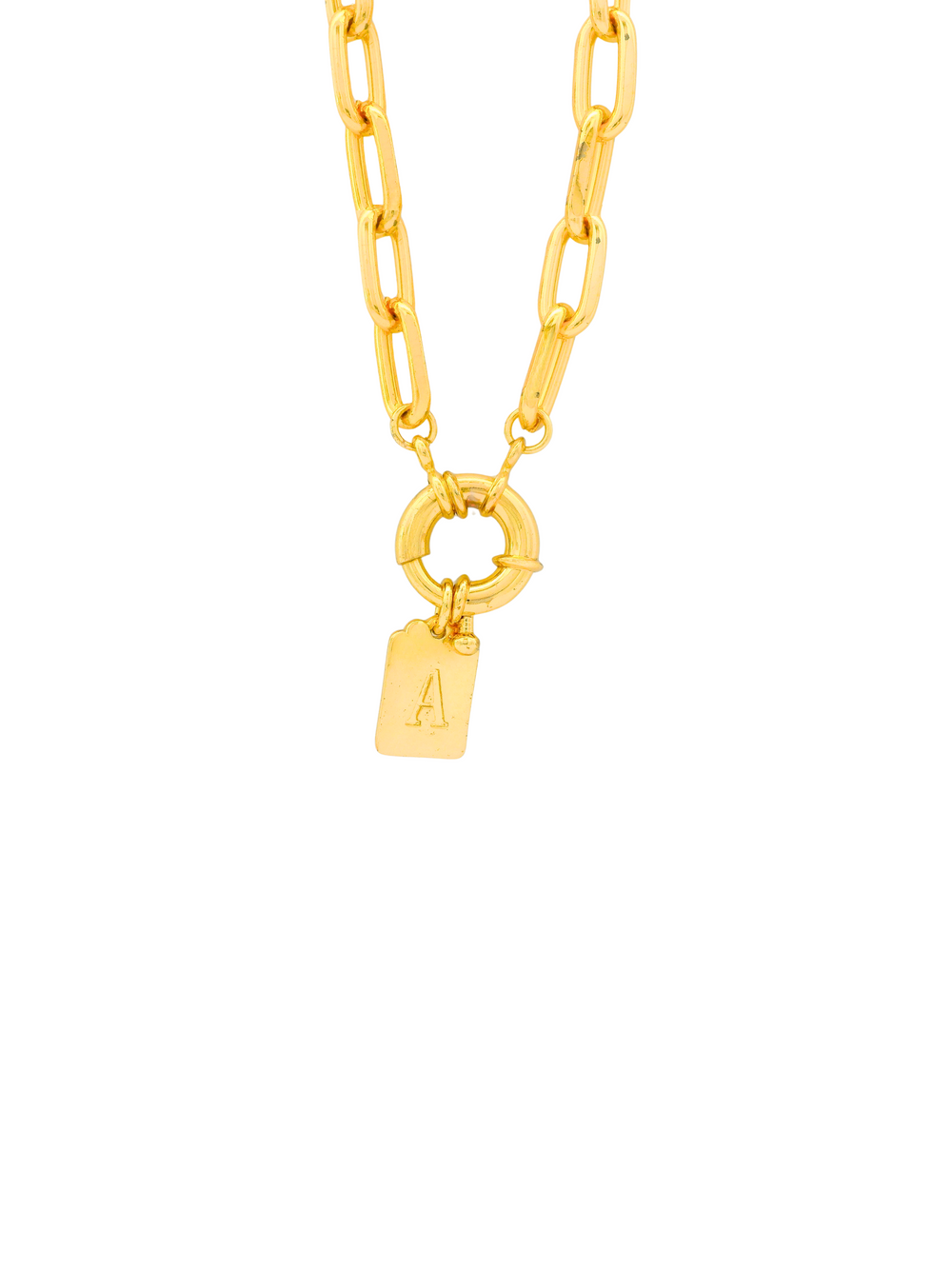 Collar Eslabon y Timon Con Inicial