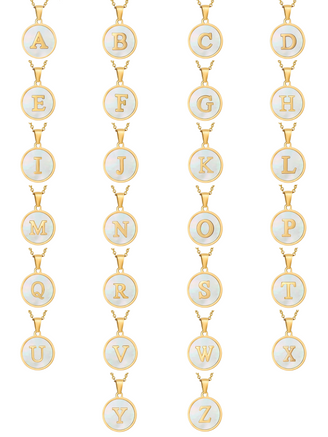 Collar Concha Nacar con Inicial